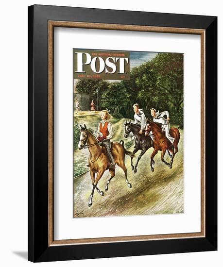 "Sailors on Girl Chase," Saturday Evening Post Cover, July 10, 1948-Constantin Alajalov-Framed Giclee Print