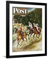 "Sailors on Girl Chase," Saturday Evening Post Cover, July 10, 1948-Constantin Alajalov-Framed Giclee Print