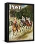 "Sailors on Girl Chase," Saturday Evening Post Cover, July 10, 1948-Constantin Alajalov-Framed Stretched Canvas