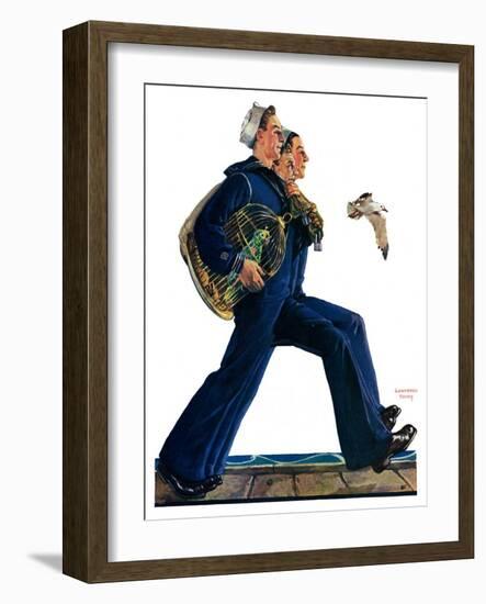 "Sailors on Leave,"August 24, 1929-Lawrence Toney-Framed Giclee Print