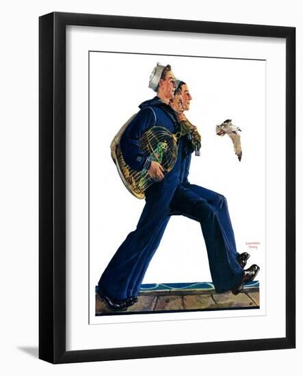 "Sailors on Leave,"August 24, 1929-Lawrence Toney-Framed Giclee Print