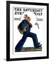 "Sailors on Leave," Saturday Evening Post Cover, August 24, 1929-Lawrence Toney-Framed Giclee Print