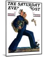 "Sailors on Leave," Saturday Evening Post Cover, August 24, 1929-Lawrence Toney-Mounted Giclee Print