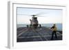 Sailors Place Chocks and Chains on a French Army Sa 380 Puma Helicopter-null-Framed Photographic Print
