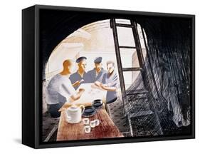 Sailors Playing Cards-Eric Ravilious-Framed Stretched Canvas