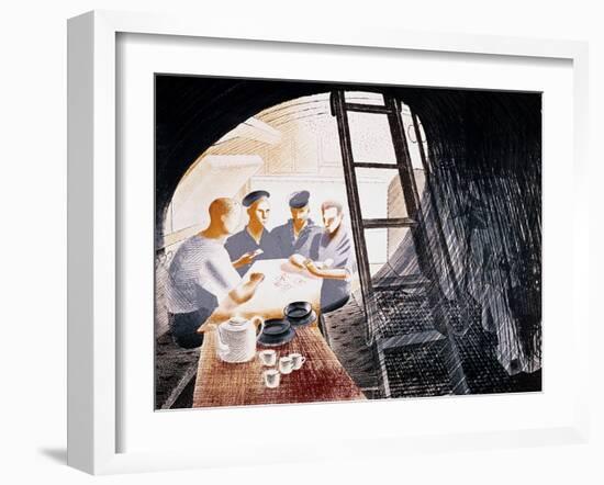 Sailors Playing Cards-Eric Ravilious-Framed Giclee Print