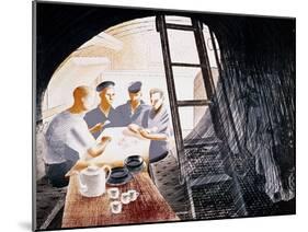 Sailors Playing Cards-Eric Ravilious-Mounted Giclee Print