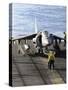 Sailors Prepare to Launch an AV-8B Harrier During Flight Operations Aboard USS Peleliu-Stocktrek Images-Stretched Canvas