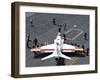 Sailors Push a T-45C Goshawk on the Flight Deck of USS Ronald Reagan-null-Framed Photographic Print