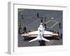 Sailors Push a T-45C Goshawk on the Flight Deck of USS Ronald Reagan-null-Framed Photographic Print