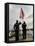Sailors Raise the National Ensign Aboard USS Abraham Lincoln-Stocktrek Images-Framed Stretched Canvas