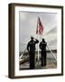 Sailors Raise the National Ensign Aboard USS Abraham Lincoln-Stocktrek Images-Framed Photographic Print