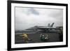 Sailors Signal to Launch an F-A-18E Super Hornet-null-Framed Photographic Print