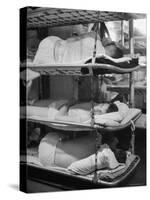 Sailors Sleeping in Their Quarters Aboard a Us Navy Cruiser During WWII-Ralph Morse-Stretched Canvas