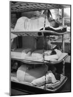 Sailors Sleeping in Their Quarters Aboard a Us Navy Cruiser During WWII-Ralph Morse-Mounted Photographic Print