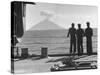 Sailors Watching Smoke Coming Out of the Top of Mt. Stromboli-Tony Linck-Stretched Canvas