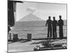 Sailors Watching Smoke Coming Out of the Top of Mt. Stromboli-Tony Linck-Mounted Photographic Print