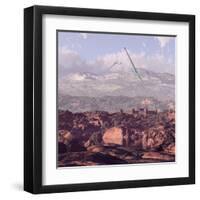 Sailplanes And Castle-Designwest-Framed Art Print