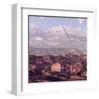 Sailplanes And Castle-Designwest-Framed Art Print