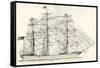 Sails and Rigging of a Mid-19th Century Clipper. from the National Encyclopaedia, Published C.1890-null-Framed Stretched Canvas