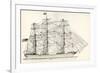 Sails and Rigging of a Mid-19th Century Clipper. from the National Encyclopaedia, Published C.1890-null-Framed Giclee Print