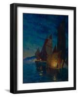 Sails at Night-Alexander Fyodorovich Gaush-Framed Giclee Print