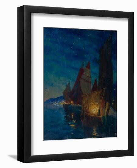 Sails at Night-Alexander Fyodorovich Gaush-Framed Giclee Print