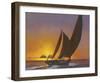 Sails in the Sunset-Diane Romanello-Framed Art Print