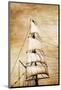 Sails on Old Paper-null-Mounted Art Print