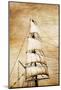 Sails on Old Paper-null-Mounted Art Print