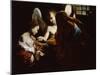 Saint Agatha Attended by Saint Peter and an Angel in Prison, ca 1614-null-Mounted Giclee Print