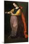 Saint Agatha, Between 1630 and 1635-Francisco de Zurbarán-Mounted Giclee Print