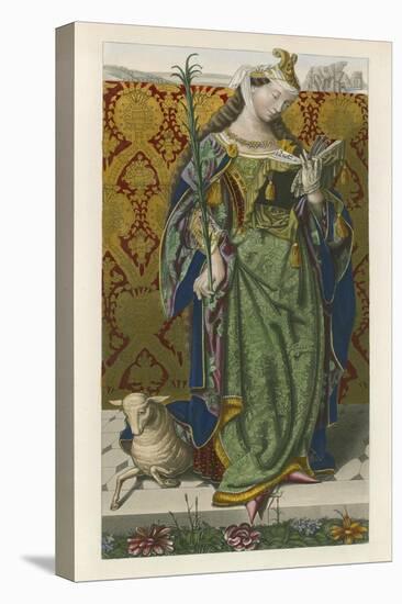 Saint Agnes, c 1520, from a Picture by Lucas Van Leyden-Henry Shaw-Stretched Canvas