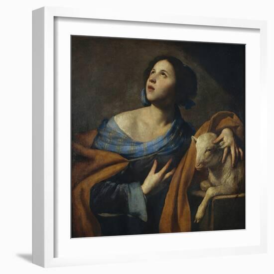 Saint Agnes-Massimo Stanzione-Framed Giclee Print