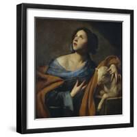 Saint Agnes-Massimo Stanzione-Framed Premium Giclee Print