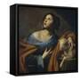 Saint Agnes-Massimo Stanzione-Framed Stretched Canvas