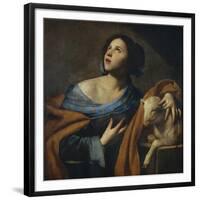 Saint Agnes-Massimo Stanzione-Framed Giclee Print