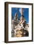 Saint Agnese in Agone Church and the Fountain of the Four Rivers-Carlo Morucchio-Framed Photographic Print