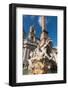 Saint Agnese in Agone Church and the Fountain of the Four Rivers-Carlo Morucchio-Framed Photographic Print