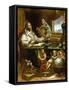 Saint Albert Writing, Apparition of Saint Paul to Saint Albert the Great and Saint Thomas Aquinas-Alonso Antonio Villamor-Framed Stretched Canvas