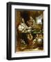 Saint Albert Writing, Apparition of Saint Paul to Saint Albert the Great and Saint Thomas Aquinas-Alonso Antonio Villamor-Framed Giclee Print