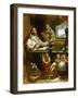 Saint Albert Writing, Apparition of Saint Paul to Saint Albert the Great and Saint Thomas Aquinas-Alonso Antonio Villamor-Framed Giclee Print