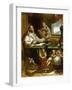 Saint Albert Writing, Apparition of Saint Paul to Saint Albert the Great and Saint Thomas Aquinas-Alonso Antonio Villamor-Framed Giclee Print