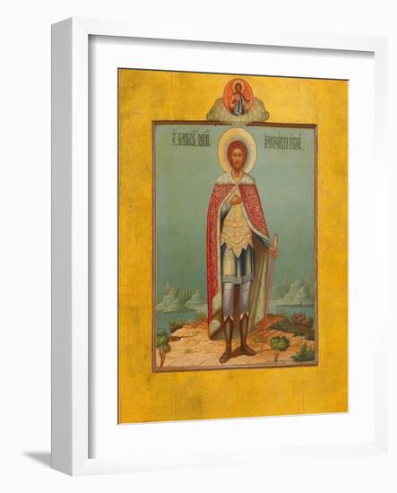 Saint Alexander Nevsky, 19th Century-Osip Semionovich Chirikov-Framed Giclee Print
