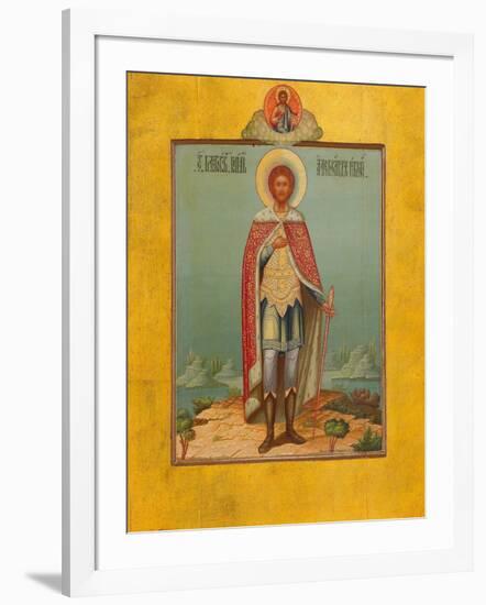 Saint Alexander Nevsky, 19th Century-Osip Semionovich Chirikov-Framed Giclee Print