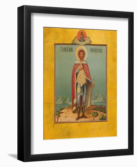 Saint Alexander Nevsky, 19th Century-Osip Semionovich Chirikov-Framed Giclee Print