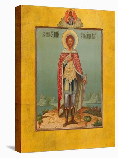 Saint Alexander Nevsky, 19th Century-Osip Semionovich Chirikov-Stretched Canvas