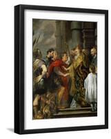 Saint Ambrose and Emperor Theodosius-Sir Anthony Van Dyck-Framed Giclee Print