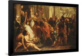 Saint Ambrose, Bishop of Milan, Refusing Emperor Theodosius Admission to Milan Cathedral-Theodor Boeyermans-Framed Giclee Print