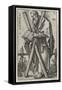 Saint Andrew, 1541-46 (Engraving)-Hans Sebald Beham-Framed Stretched Canvas